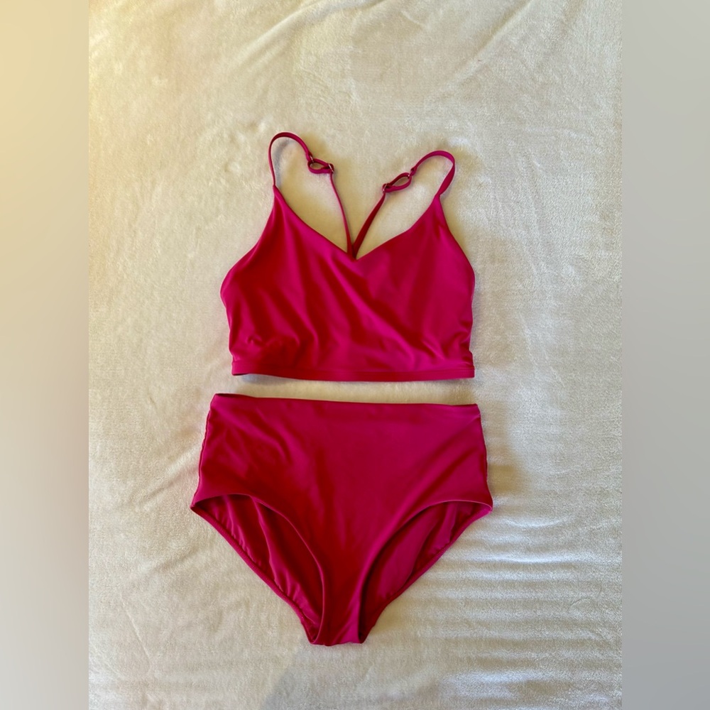 Athleta Magenta Two-Piece Bikini Set